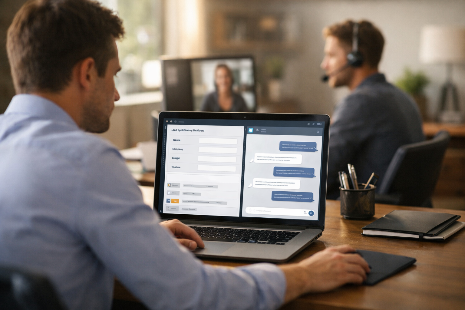Lead qualification using AI chatbot on your website