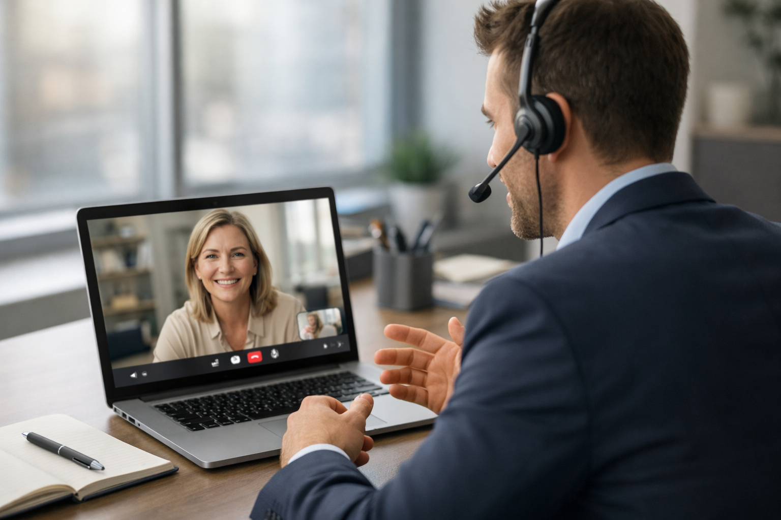 Video consultation feature for professional services websites