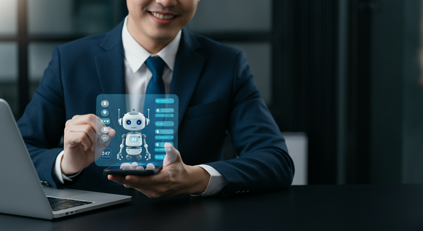 Proactive chat message appearing to a website visitor